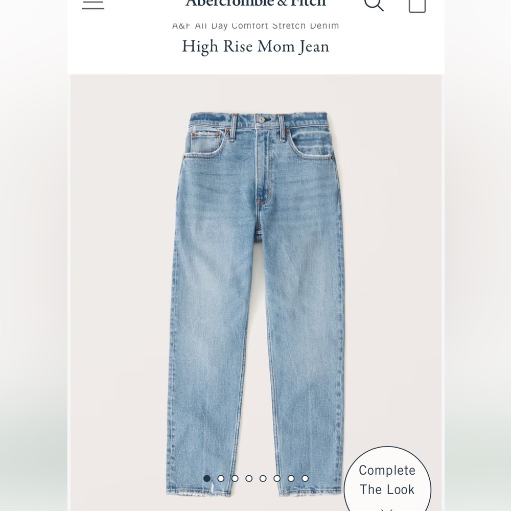 NWT Abercrombie & Fitch Mom Jeans